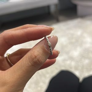 Beaded with diamond Pandora ring